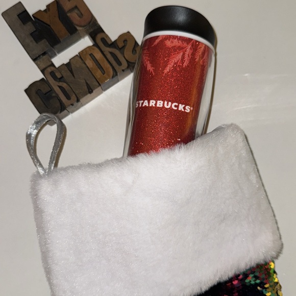 🆕🧜‍♀️STARBUCKS 2020 Holiday Red Glitter 16 oz. Holiday Insulated Travel Tumbler - Picture 8 of 8